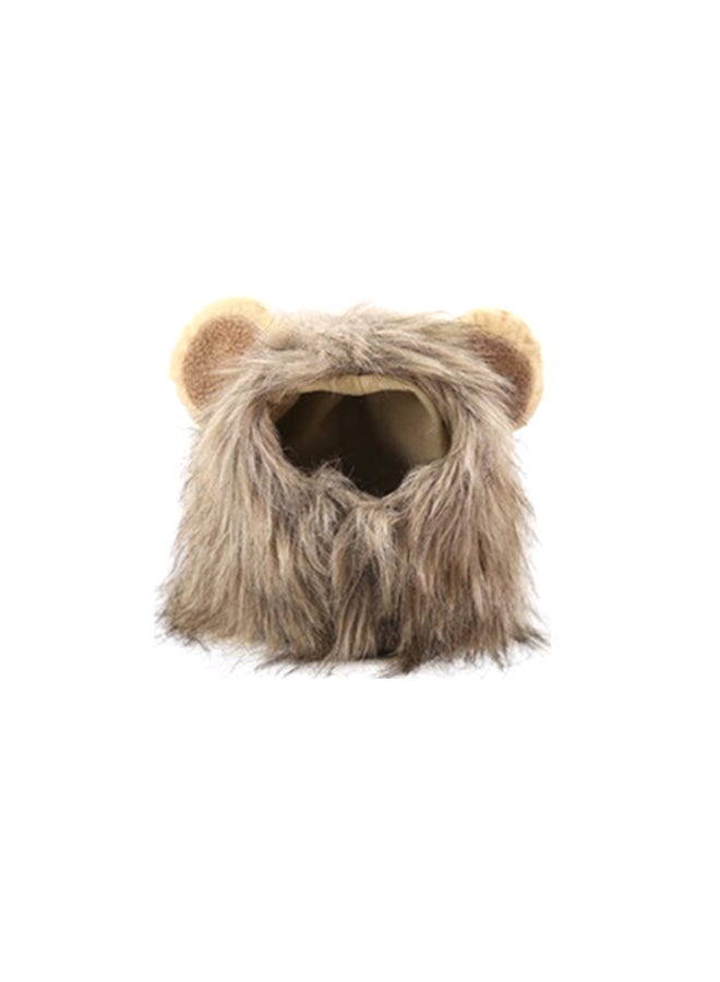 شعر مستعار تنكري للحيوانات الأليفة على شكل أسد بني 28سم - Image 1