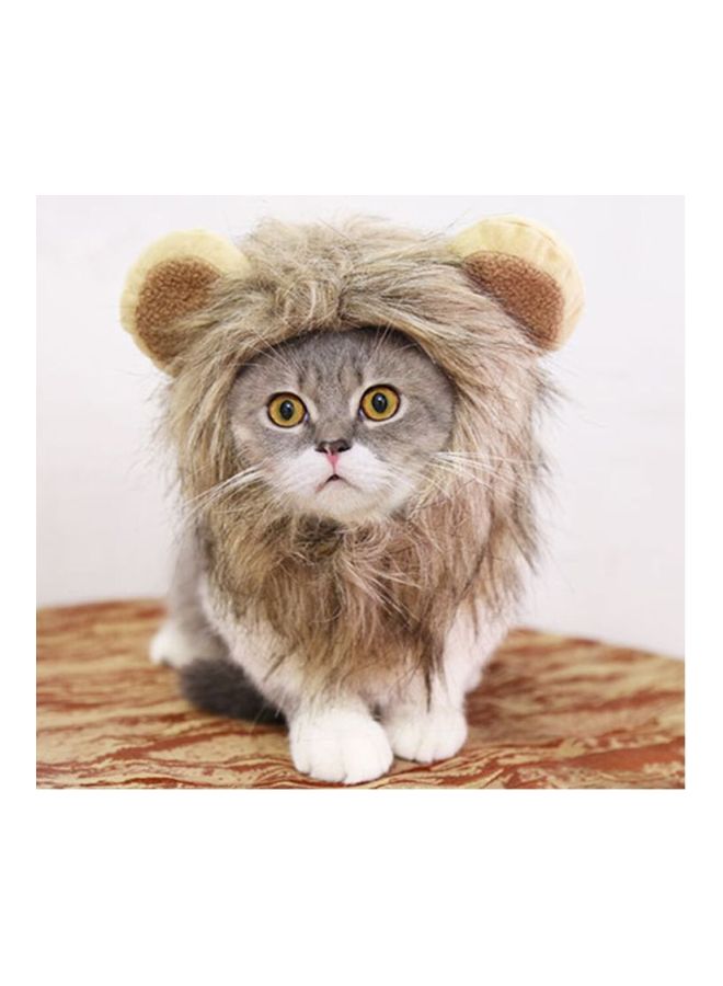 شعر مستعار تنكري للحيوانات الأليفة على شكل أسد بني 28سم - Image 5