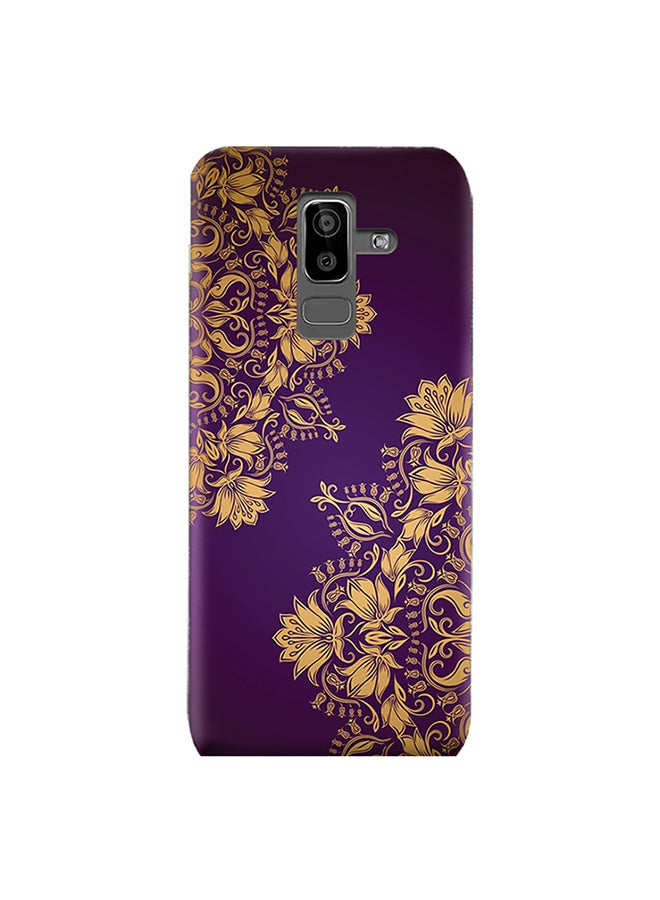 غطاء حماية لهاتف سامسونج جالاكسي J8 بتصميم زهور ماندالا بلون بنفسجي أرجواني / أصفر