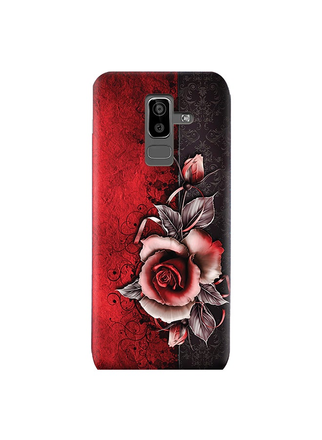 Protective Case Cover For Samsung Galaxy J8 Vintage Rose Pattern Multicolour