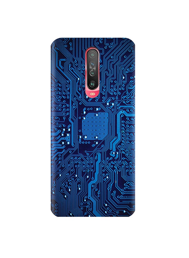 غطاء حماية واقٍ لشاومي بوكو X2 بنمط لوحة دارة كهربائيّة أزرق