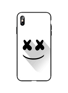 Shock Absorbing Full Body Matte Printed Protective Case Cover For Apple iPhone X/XS White/Black