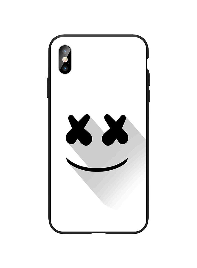 Okteq - Shock Absorbing Full Body Matte Printed Protective Case Cover For Apple iPhone X/XS White/Black - Image 1