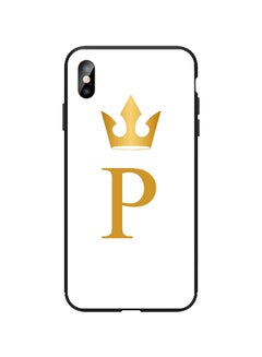 Shock Absorbing Full Body Matte Printed Protective Case Cover For Apple iPhone X/XS White/Gold