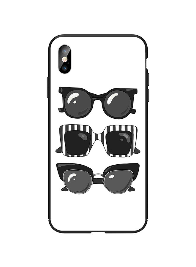 Shock Absorbing Full Body Matte Printed Protective Case Cover For Apple iPhone X/XS White/Black/Grey