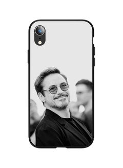 Shock Absorbing Full Body Matte Printed Protective Case Cover For Apple iPhone XR Black/Grey