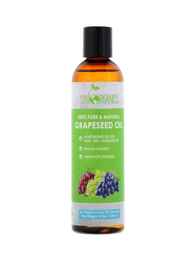 Sky Organics Grapeseed Oil Clear 236ml - Image 1