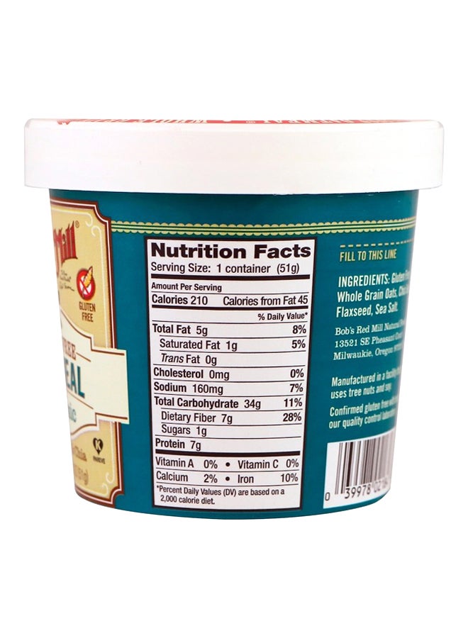 Bob's Red Mill Gluten Free Oatmeal Classic With Flax & Chia 51grams - Image 2