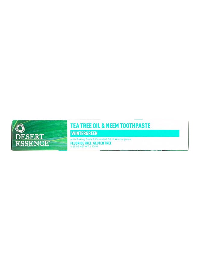 Desert Essence Pack Of 6 Tea Tree Oil And Neem Wintergreen Toothpaste 176grams  - Image 1