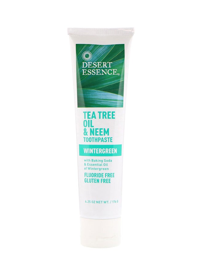 Desert Essence Pack Of 6 Tea Tree Oil And Neem Wintergreen Toothpaste 176grams  - Image 3