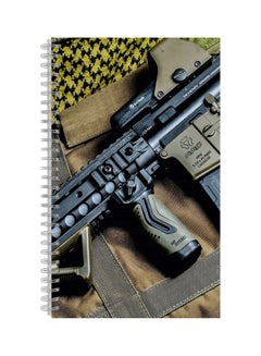 Generic A5 Spiral Bound Printed Notebook Black/Grey 