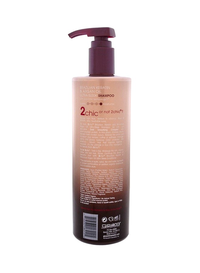 Giovanni 2Chic Ultra-Sleek Shampoo - Brazilian Keratin And Argan Oil - Image 2