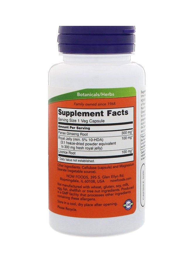 ناو فودز مزيج أدابتوجينيك بالجنسنج وغذاء الملكات - Image 2