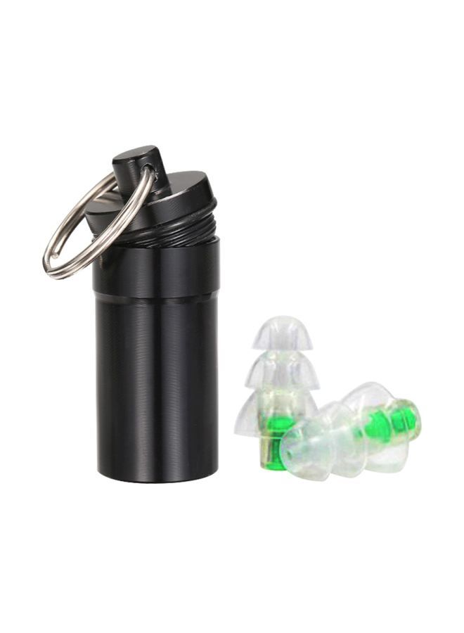 2-Piece Noise Cancelling Earplug Set Green/Clear - Image 1