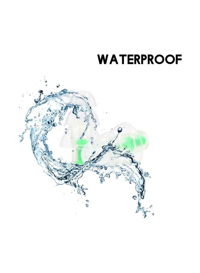 2-Piece Noise Cancelling Earplug Set Green/Clear - Image 2