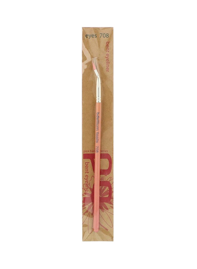 Bdellium Tools - Professional Bent Eyeliner Brush Yellow/Silver - Image 1