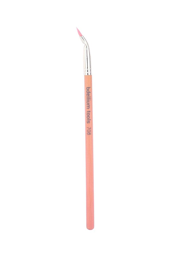 Bdellium Tools - Professional Bent Eyeliner Brush Yellow/Silver - Image 1
