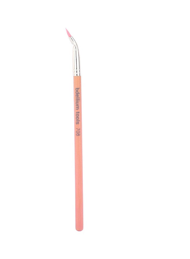 Bdellium Tools - Bent Head Eyeliner Brush Yellow/Silver/Brown - Image 1