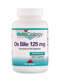 Nutricology Ox Bile 125 mg - 180 Capsules  - Image 1