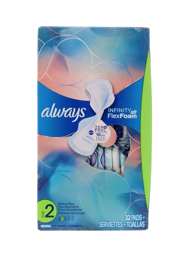 أولويز مجموعة فوط صحية إنفينيتي فليكس فوم من 3 عبوات أبيض - Image 1