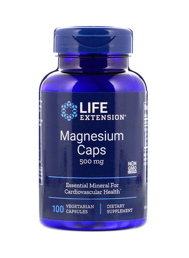 لايف إكستنشن 100 كبسولة غذائية نباتية من المغنيسيوم بتركيز 500 ملجم، مجموعة من 3 قطع - Image 1