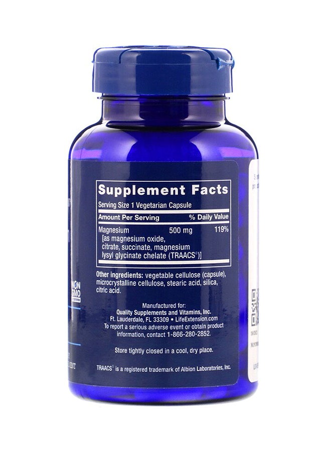 لايف إكستنشن 100 كبسولة غذائية نباتية من المغنيسيوم بتركيز 500 ملجم، مجموعة من 3 قطع - Image 2