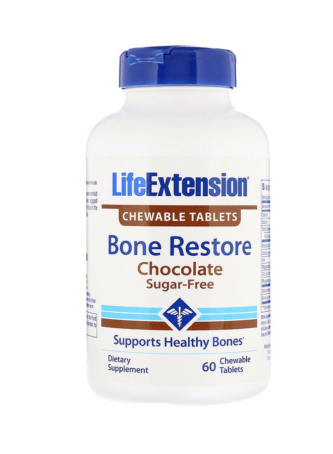 Life Extension - Bone Restore Sugar Free Chewable Chocolate 1000 IU - 60 Tablets - Image 1