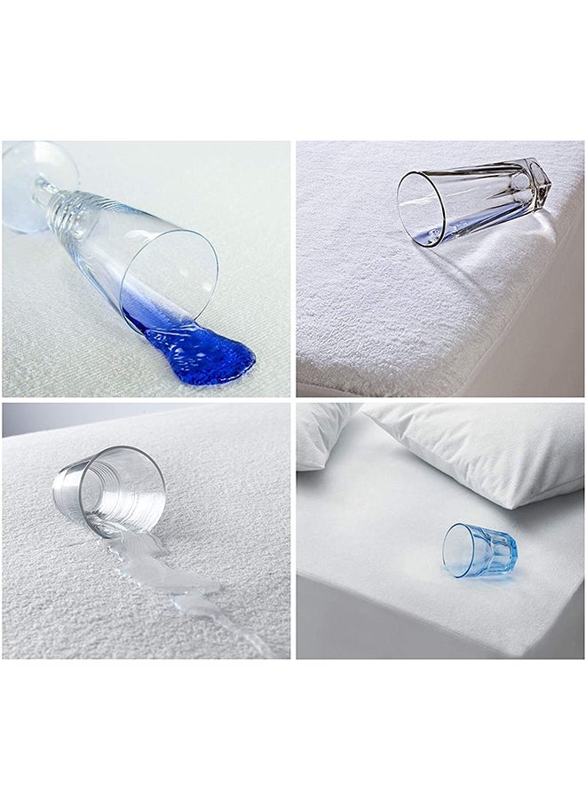 Maestro - Waterproof Mattress Protector Fabric White 120x200+30cm - Image 1