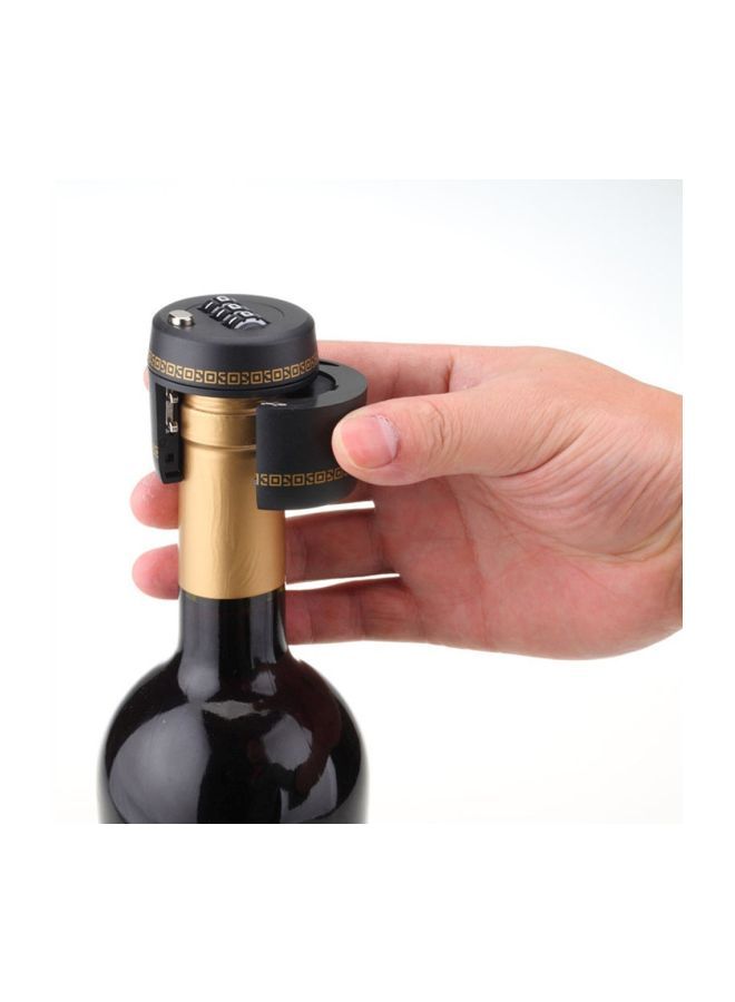 ANSELF - 3-Digit Wine Preservation Bottle Password Lock Black 40x42x45mm - Image 1