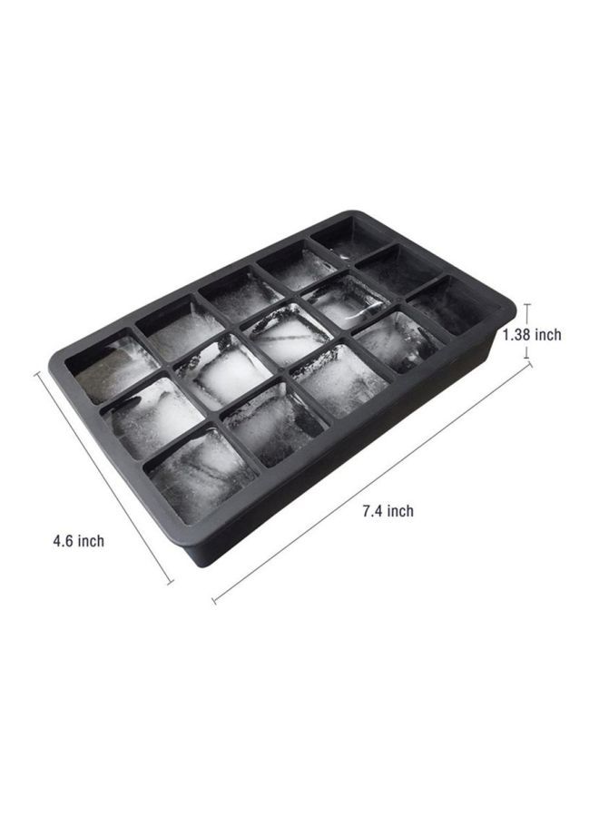 بيوينتي قالب ثلج من السيليكون مكعب الشكل بعدد 15 تجويفاً أسود 18.6x11.6x3.4سم - Image 3