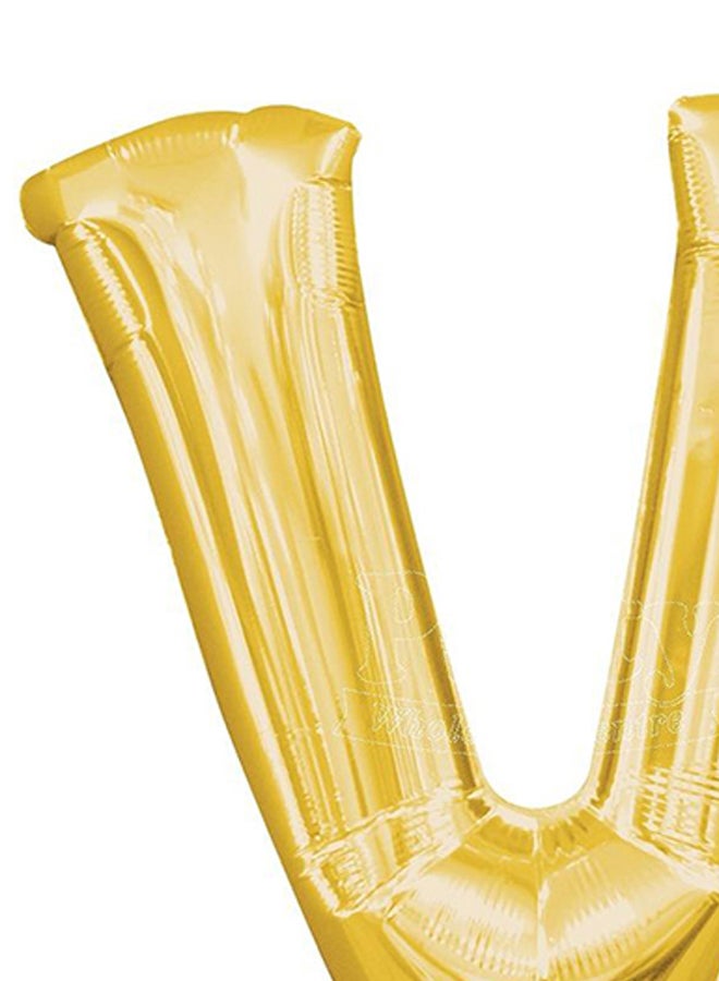 Secret Letter-V Shape Foil Party Balloon 100 x 95cm - Image 2