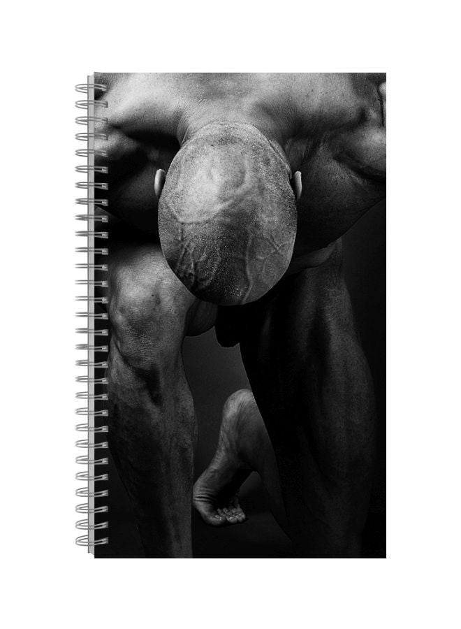 Generic Printed Spiral Bound Notebook Grey/Black 
