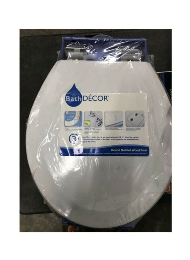 مايفاير مقعد مرحاض مستدير مصبوب أبيض - Image 2