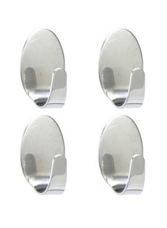 Wenko 4-Piece Stainless Steel Midget Hook Set Silver 