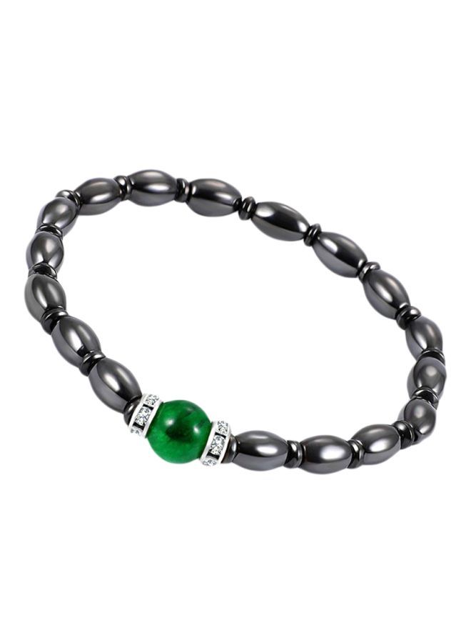 Zircon Studded Magnetic Therapy Stretchable Bracelet - Image 1