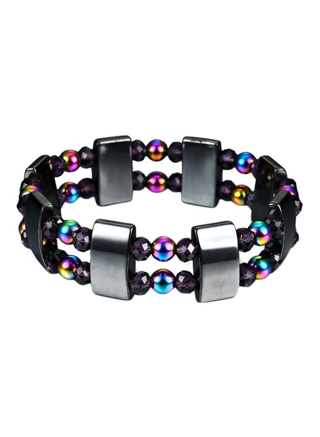 Zircon Studded Magnetic Therapy Stretchable Bracelet - Image 1