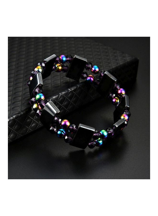 Zircon Studded Magnetic Therapy Stretchable Bracelet - Image 3