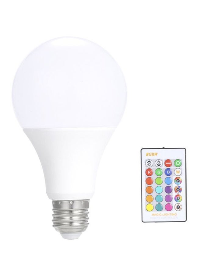 LED Lamp With Remote Controller White/Silver/Red 14cm - Image 1