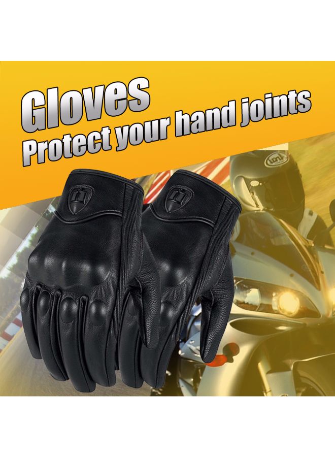 Generic Pair Of Genuine Leather Touch Screen Motorcycle Glove  - Image 2