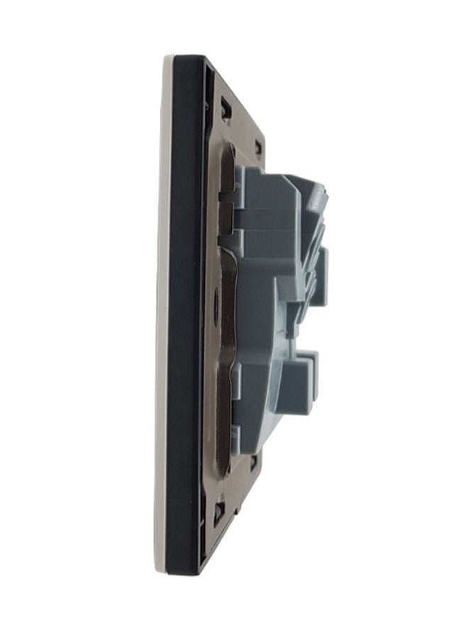 13A Wall Switched Socket With Switch White 7x7cm