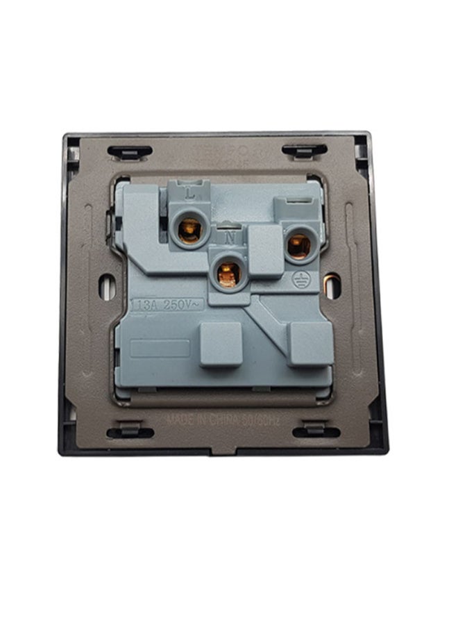 13A Wall Switched Socket With Switch White 7x7cm