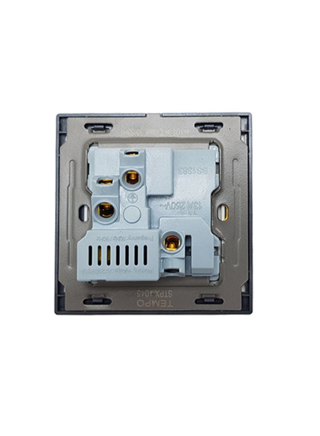 TEMPO - Double 13A Wall Switched Socket With Switch + Usb Pearl White - Image 1
