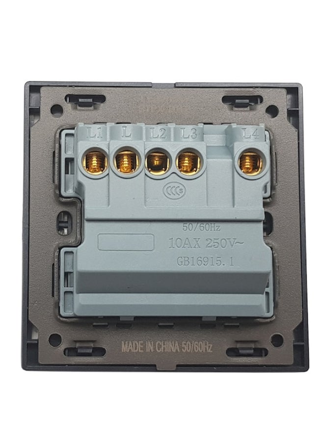 TEMPO 4 Gang Wall Switch Pearl White 7x7cm  - Image 3