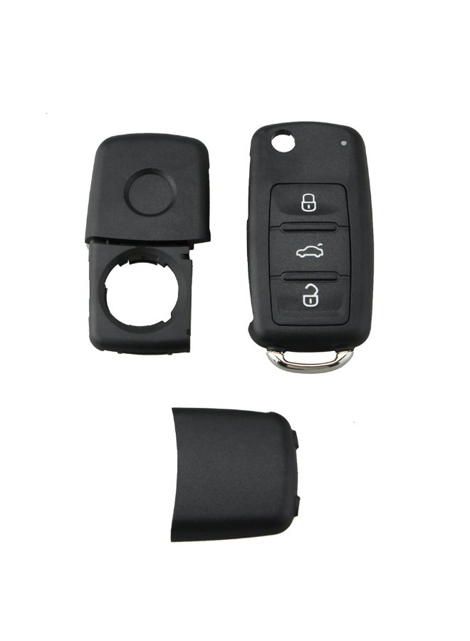 Folding Flip Key Shell Case For VW Polo Golf MK6 Touareg - Image 2
