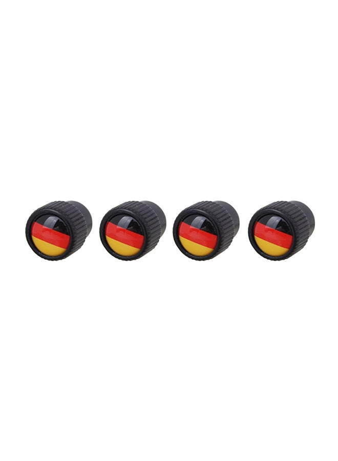 4-Piece Germany Flag Pattern Car Tire Valve Cap - Image 1
