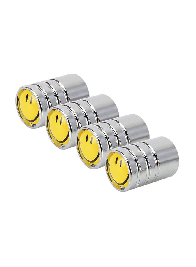 Generic 4-Piece Smile Pattern Car Tire Valve Cap  - Image 1