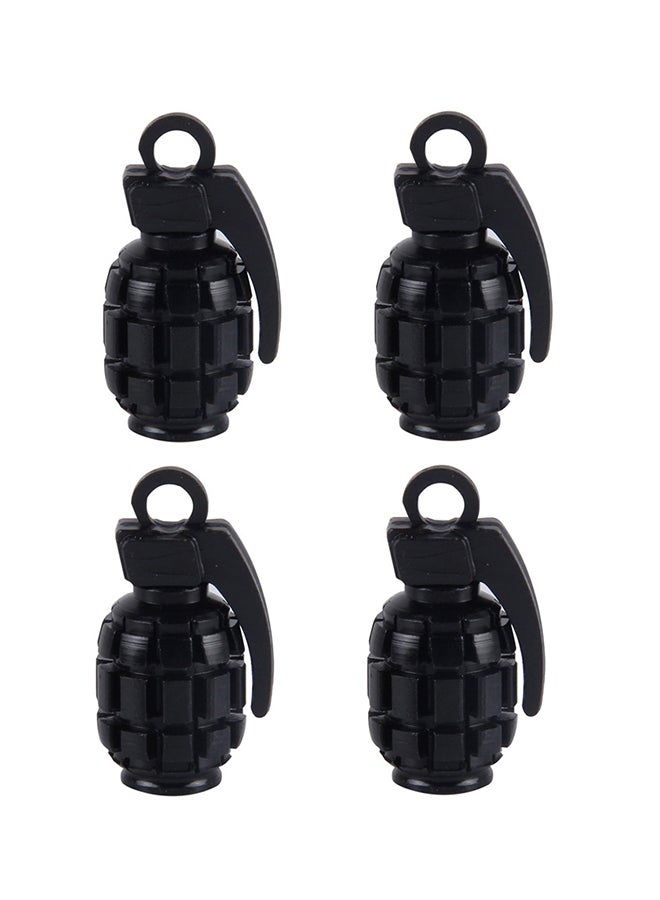 Generic 4-Piece Grenade Shaped Car Tire Valve Cap  - Image 1
