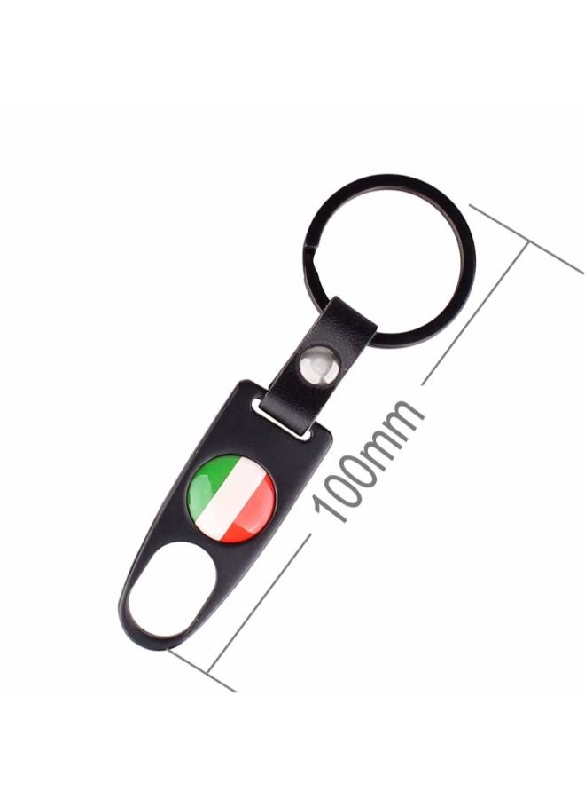 Generic 5-Piece Italy Flag Pattern Car Tire Valve Cap With Key Ring - Image 2