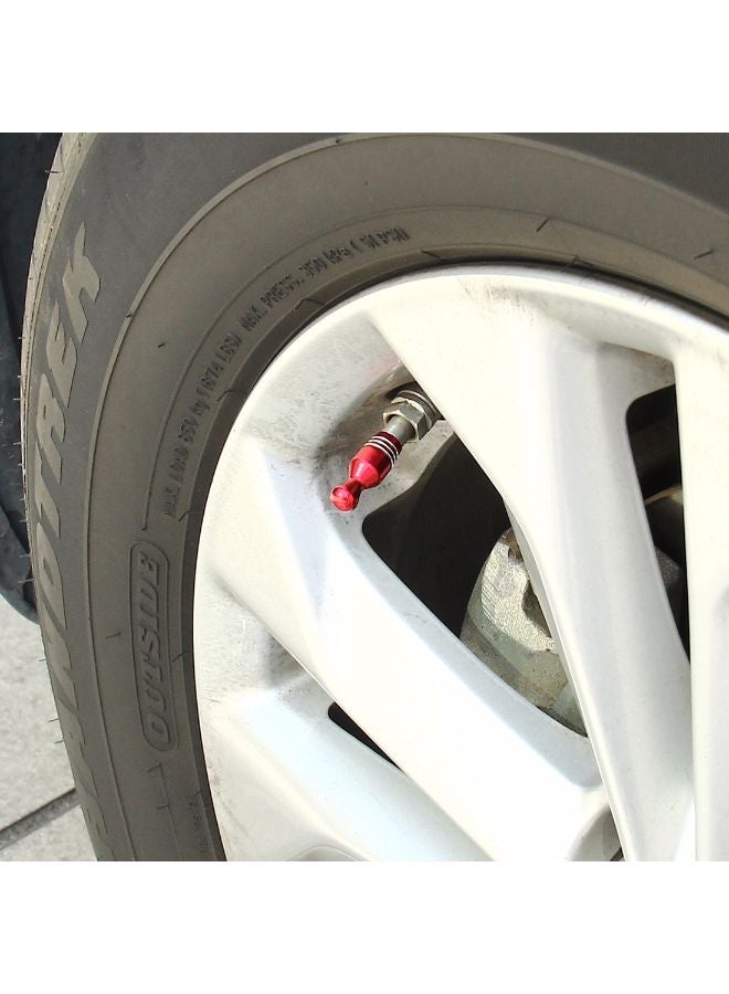 غطاء صمام إطار السيارة على شكل قطع البولينج  من 4 قطع - Image 5