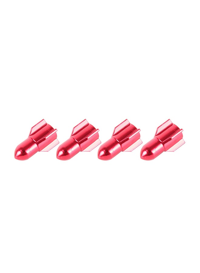 Generic 4-Piece Rocket Style Car Tire Valve Cap  - Image 1